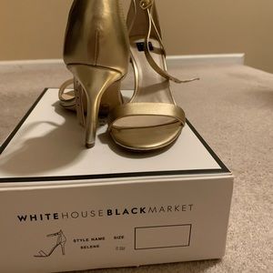 White House Black Market Gold Heels